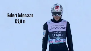 Robert Johansson 127,0 m (10.03.2019). Konkurs indywidualny Oslo Raw Air 2019