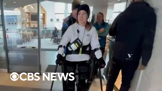 Robotic tech helped a veteran walk again — now she's working to expand access