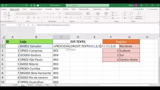 Dicas – Função PROCV com função EXT TEXTO e função VALOR Excel