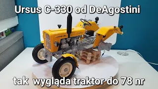 Wygląd Traktora Ursus C-330 od DeAgostini. Etap budowy modelu do 78 nr prenumeraty.