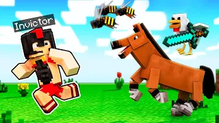 MINECRAFT pero LOS ANIMALES ME ATACAN 😂😱 INVICTOR y LOS COMPAS SOBREVIVEN a MINECRAFT ⚠️