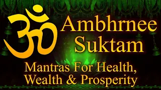 Learn to Chant Ambhrnee Suktam | Best Rigveda Chanting Of Vedic Mantras  by Dr V Ragavedra Sarma