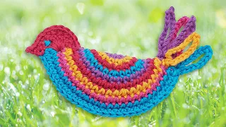 Create Stunning Colorful CROCHET BIRD Ornament