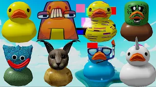 FIND the RUBBER DUCK MORPHS *How To Get ALL Morphs and Badges* Roblox