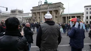 Anti-lockdown protesters gather at Germany's parliament ahead of vote