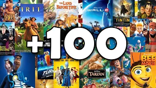 افضل 100 فيلم انيميشن في التاريخ | احلى أفلام الكارتون