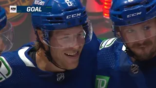 Brock Boeser 4 goal opening night against Oilers