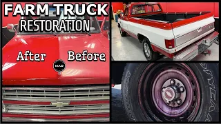 Cleaning a Farmer's DIRTY Pickup Truck! | Chevy C10 Truck | Satisfying Car Detailing Restoration!!