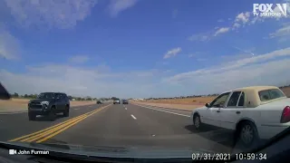 Video shows moments leading up to a near wrong-way driver crash in Arizona