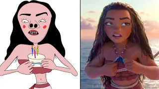 Moana’s big surprise 😆 | moana the ocean insists 🌊 disney princess memes