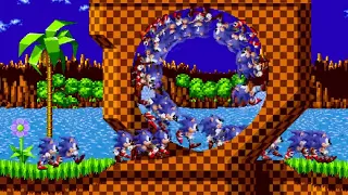 Sonic the Hedgehog But With 100 Sonics at Once