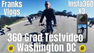 Achtung Testvideo Insta360 X3 Bike 360 Grad Washington DC 🇺🇸 wichtig in 4k schauen
