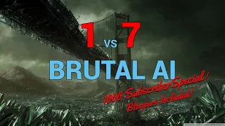 1 vs 7 Brutal AI Kane's wrath Skirmish (Custom map By AOD)