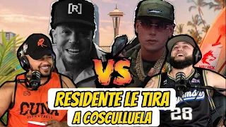 RESIDENTE  BAJO Y BATERIA 🔥 Tiradera a Cosculluela video reacción 😎