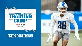 Chase Lucas, Craig Reynolds, Brock Wright, & Tanner Engstrand meet the media at Lions Training Camp