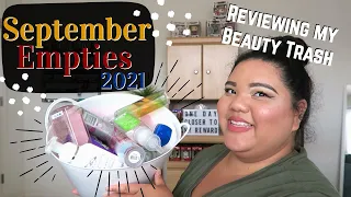 September Empties 2021//Reviewing my Beauty TRASH