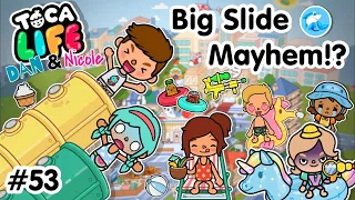 Toca Life City | Big slide mayhem!? #53 (Dan and Nicole series)