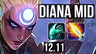 DIANA vs RENEKTON (MID) | 10/0/7, 1800+ games, 1.8M mastery, Legendary | EUW Grandmaster | 12.11