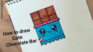 How to Draw a Cute Chocolate Bar 🍫 Simple &Easy/Step by step #simpledrawing /Star art's tamil