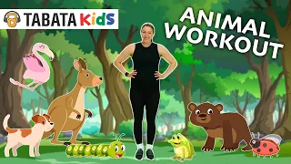 Tabata Workout for KIDS | The Animal Workout (ages 3-8) w/@TabataKidsWorkouts