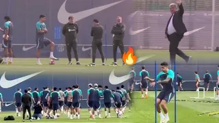 Final Barcelona training 🔥, Laporta ARRIVES to motivate players ahead of PSG showdown, Raphinha...