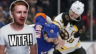 British Guy Reacts To NHL FIGHTS!!