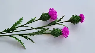 How To Make Milk Thistle Paper Flower / Paper Flower / Góc nhỏ Handmade