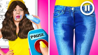 PAUSE CHALLENGE Embarrassed POPULAR GIRL?! EXTREME PRANKS AT SCHOOL by La La Life