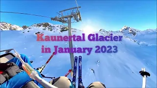 Kaunertaler Gletscher im Januar 2023 - Glacier Skiing