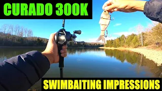 Shimano CURADO 300K SWIMBAITING IMPRESSIONS!!! My 1st time throwing BIG swimbaits