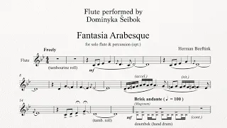 Herman Beeftink - "Fantasia Arabesque" for Solo Flute and Percussion