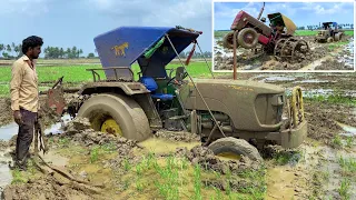 Oops : John Deere Stuck In Deep Mud - Rescued By Mahindra Tractor | John Deere Videos | ABS Tractors