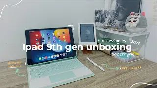 Ipad 9th Gen & accessories unboxing (2023) | space gray 64gb wifi | goojodoq pen