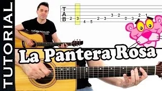 como tocar LA PANTERA ROSA en guitarra FACIL Principiantes y novatos acústica o criolla tutorial