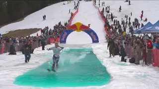 Pond skimming at Holiday Valley