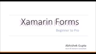 1-1 Xamarin Forms - Beginner to Pro - Introduction to Series