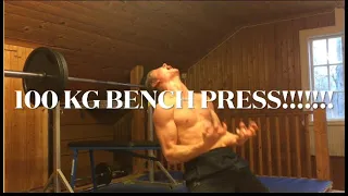 100 KG BENCH PRESS PR AT 17 YEARS OLD 79 KG!!!!!