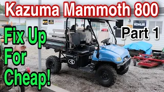 AWESOME Kazuma Mammoth 800 Side By Side - Will It Run? (Part 1)