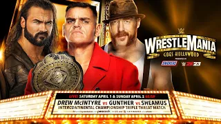 GUNTHER vs DREW McINTYRE vs SHEAMUS WRESTLEMANIA 39 INTERCONTINENTAL CHAMPIONSHIP!!2K23