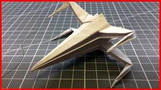 Paper origami spaceship