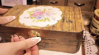 ASMR 오랜만에 우드상자 꺼내서 빈티지 다꾸🕰️팅글 Journaling Scrapbooking Ideas Relaxing Sounds | hwaufranc