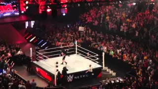 Wwe raw after WRESTLEMANIA San Jose 3/30/2015 live fan reaction Brock LESNAR f-5 cole