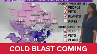 New Orleans Weather: Cold Blast, freezing temps coming
