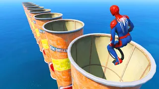 SPIDERMAN Water Ragdolls | GTA 5 Jumps/Fails #107 (Euphoria Physics | Funny Moments | Ragdoll)