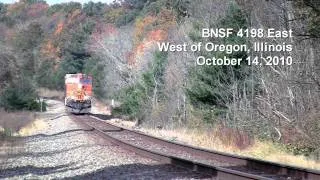 BNSF 4198 East by White Pines State Park on 10-14-2010