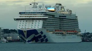 Cruise Ship MAJESTIC PRINCESS Departs Auckland 4K