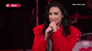 Demi Lovato delivers a powerful speech at the Go Red for Women Red Dress Collection Concert.