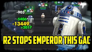 R2-D2 Stops Emperor + CLOSEST GAC ROUND of All Time? | SWGoH