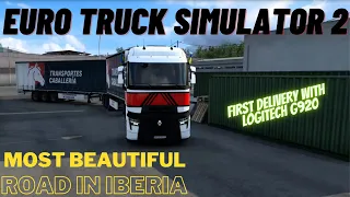 Most beautiful road in Iberia Euro Truck Simulator 2 Logitech G920 gameplay