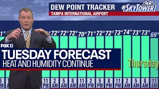 Tampa weather | partly cloudy, hot & humid Tuesday